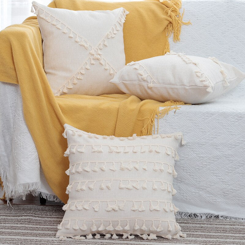 Buy ARIA Indoor/outdoor White Woven Pillow Cover White Pillow